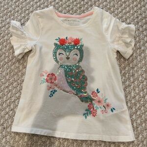 Tommy Bahama Kids Sequin Owl T-Shirt Size 5T